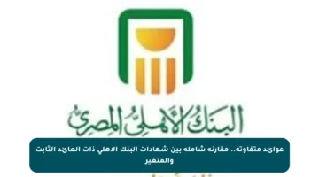 عوائد متفاوتة.. مقارنة شاملة بين شهادات البنك الأهلي ذات العائد الثابت والمتغير